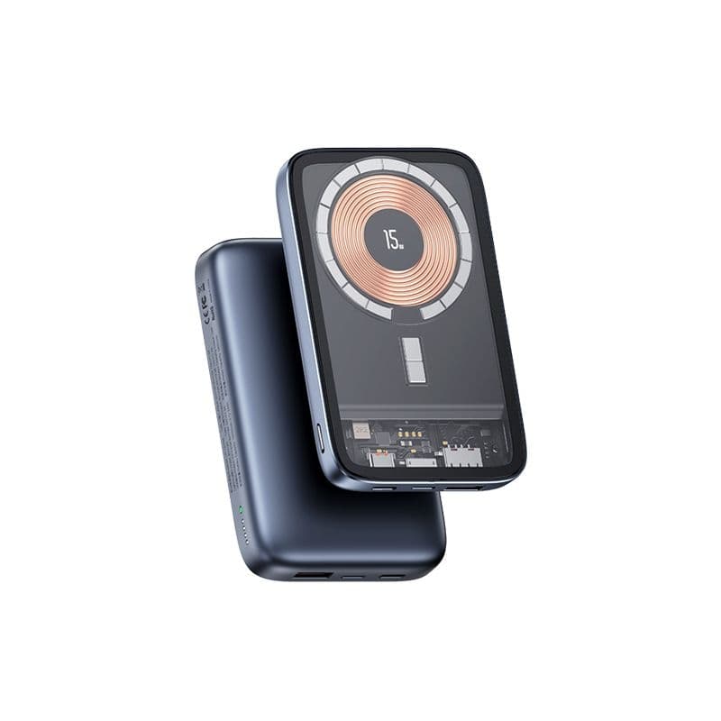 USAMS PB67 Transparent Magnetic Wireless Power Bank 10000mAh 15W - Black